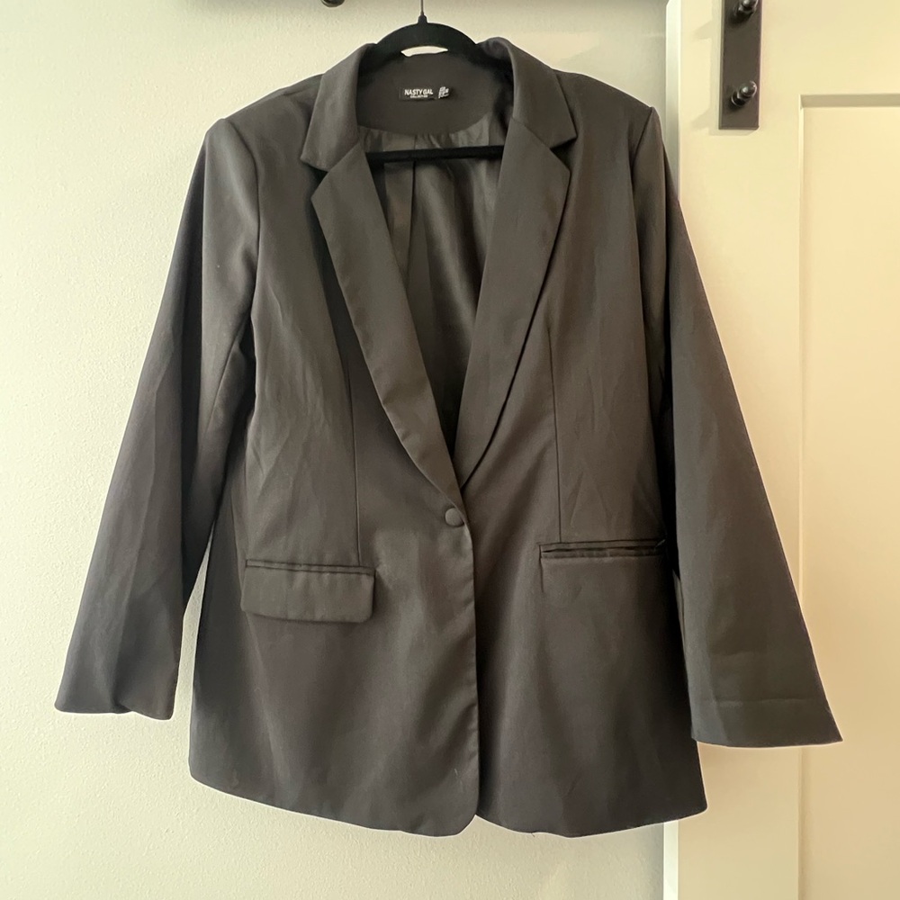 Nastygal Vintage Oversized Blazer with Shoulder Pads
